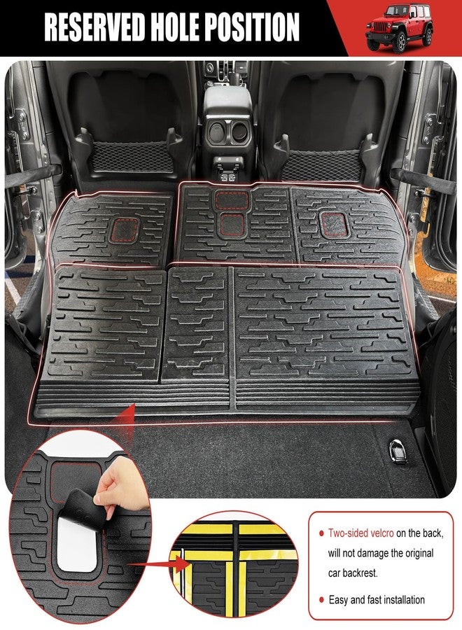 Utiiy Seat Back Cover Compatible with 2018-2025 Jeep Wrangler JL Unlimited 4 Door 4X4, Cargo Mat All-Weather Protection Cargo Liner Rear Trunk Liner for 2024 Jeep Wrangler JL/JLU Accessories - Image 4
